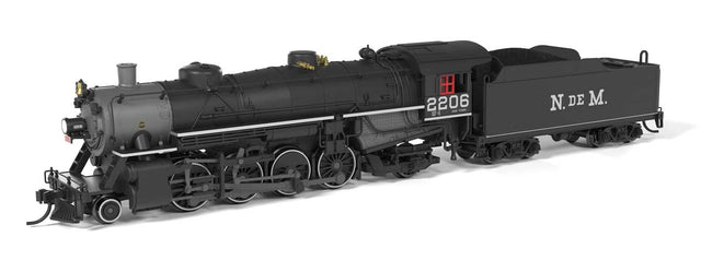 USRA 2-8-2 Light Mikado - Standard DC - Stealth -- Nacionales de Mexico #2209 (black, graphite, silver)