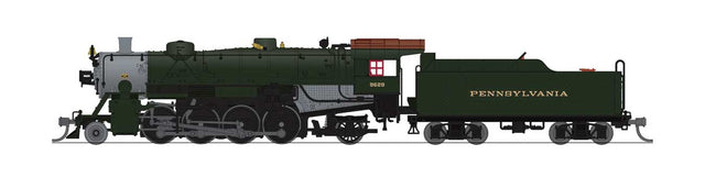 USRA 2-8-2 Light Mikado - Standard DC - Stealth -- Pennsylvania Railroad #9631 (black, graphite, Tuscan)