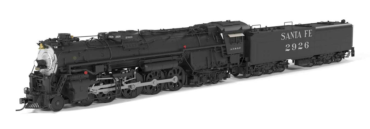 Class 2900 4-8-4 - Standard DC - Brass-Hybrid -- Santa Fe #2926 (2026 Appearance, black graphite)