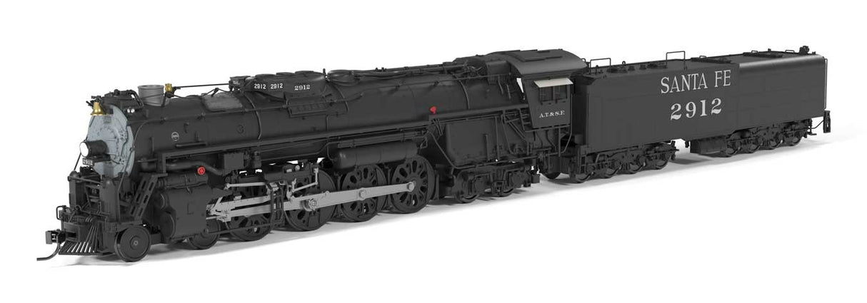Class 2900 4-8-4 - Sound, Smoke & DCC - Brass-Hybrid Paragon4(TM) -- Santa Fe #2921 (As-Built Appearance, black graphite)