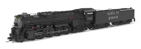 Class 2900 4-8-4 - Standard DC - Brass-Hybrid -- Santa Fe #2925 (Post-1947 Appearance, black graphite)