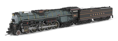 Class 2900 4-8-4 - Standard DC - Brass-Hybrid -- Santa Fe #2914 (Fantasy Scheme, Ornate 1870s Styling, blue, black, pinstripi