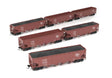 ARA/AAR 70-Ton 4-Bay Hopper w/Load 6-Pack - Ready to Run -- Milwaukee Road CTSE Set B (Boxcar Red, CMStP&P Logo)