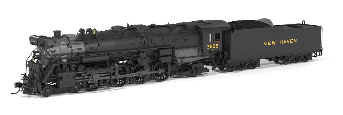 Class R3a 4-8-2 - Standard DC - Brass-Hybrid -- New Haven #3557 (1928 - 1939 Appearance, black, graphite)