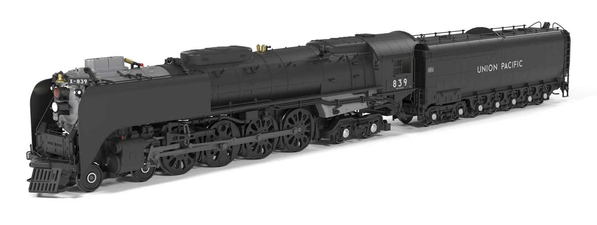 Class FEF-3 4-8-4 - Standard DC - Stealth -- Union Pacific #839 (In Service, black, graphite)