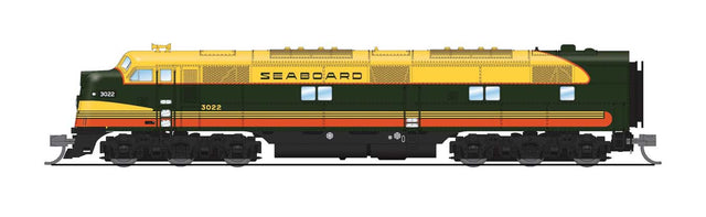 EMD E7A - Standard DC - Stealth -- Seaboard Air Line #3029 (Citrus, green, yellow, orange)