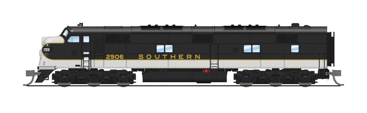 EMD E7A - Sound and DCC - Paragon4(TM) -- Southern Railway #2914 (Tuxedo, black, aluminum, gold)