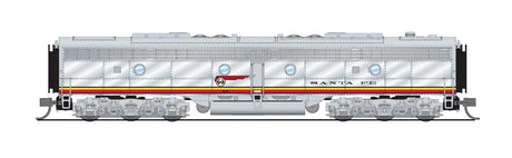 EMD E8B - Sound and DCC - Paragon4(TM) -- Santa Fe #82A (1950s, Warbonnet, silver, red)
