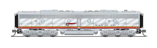 EMD E8B - Sound and DCC - Paragon4(TM) -- Santa Fe #82A (1950s, Warbonnet, silver, red)