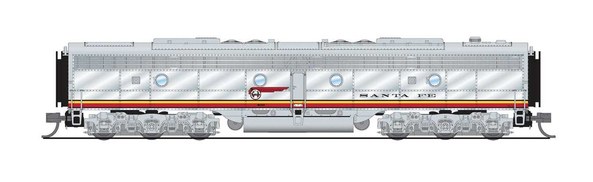 EMD E8A/Unpowered B Set - Standard DC - Stealth -- Santa Fe #80L, 80A (1950s, Warbonnet, silver, red)-2