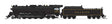 RDG Class T-1 4-8-4 - Standard DC - Stealth -- Reading #2113 (In-Service, black, yellow)