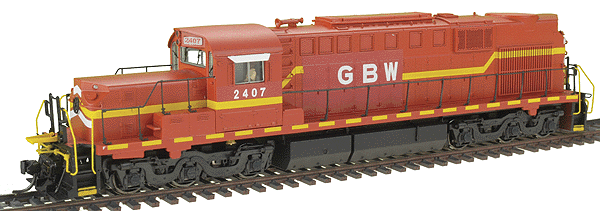 Stealth Series Diesel Alco RSD-15 Low-Hood - Powered, DCC-Ready (No Sound) -- Green Bay & Western #2407 (Bright Red)