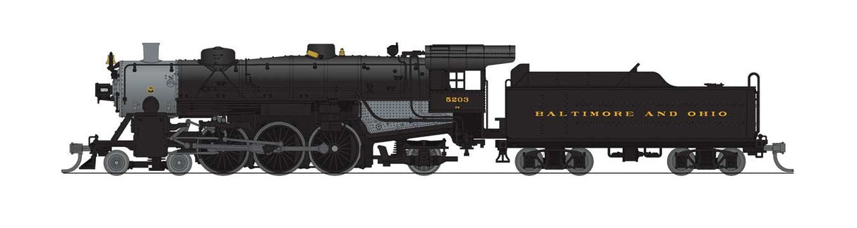 USRA 4-6-2 Light Pacific - Sound and DCC - Paragon4(TM) -- Baltimore & Ohio #5200 (black, graphite)