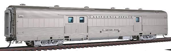 California Zephyr Baggage Car -- Western Pacific #802 "Silver Stag"