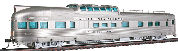 California Zephyr 1-3 Vista Dome Buffet-Lounge-Observation -- Chicago, Burlington & Quincy #376 "Silver Penthouse"-1