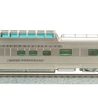 California Zephyr 1-3 Vista Dome Buffet-Lounge-Observation -- Chicago, Burlington & Quincy #376 "Silver Penthouse"
