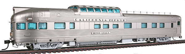 Amtrak Ex-California Zephyr Cars -- DRGW Vista Dome Buffet Lounge Observation #1249 "Silver Holly"