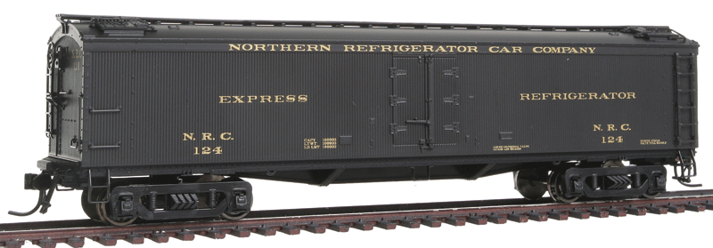 General American (GACX) 53'6" Wood Express Reefer - Ready to Run -- Northern Refrigerator Car Company NRC #124 (Pullman Green)