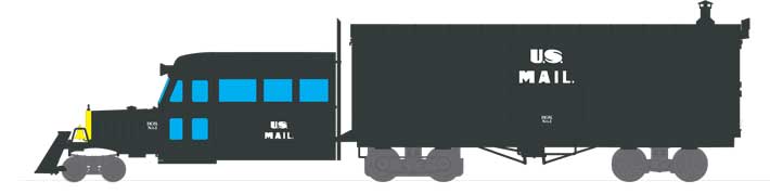 Galloping Goose Railcar - Freight Body w/Sound & DCC - Paragon2(TM) -- Rio Grande Southern #1 (U.S. Mail, dark green)