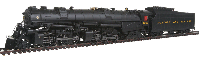 Class A 2-6-6-4 w/Sound & DCC - Paragon2 -- Norfolk & Western #1232 (black)