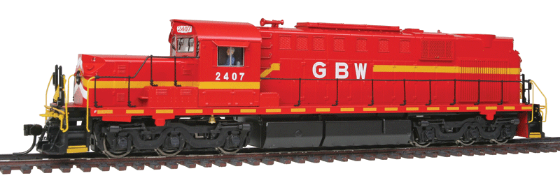 Alco RSD15 Low Nose w/Sound & DCC - Paragon2(TM) -- Green Bay & Western #2407 (red, yellow, white)