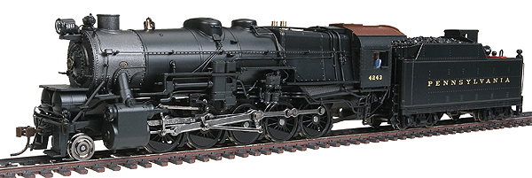 Pennsylvania I1sa 2-10-0 w/90F82 Short Tender - Sound & DCC - Paragon2(TM) -- Pennsylvania Railroad #4243 (black, graphite)