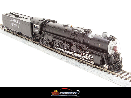 4-8-4 Northern w/Sound & DCC - Paragon2(TM) -- Santa Fe #3751 (black, silver)
