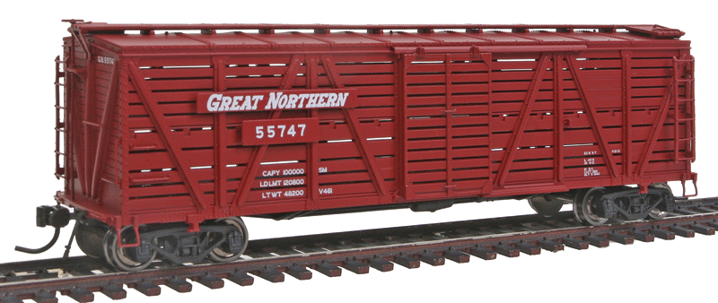 PRR K7 Stock Car No Sound - Paragon2(TM) -- Great Northern (red, white)-1