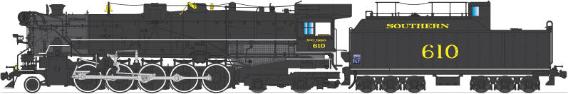 Class I-1a 2-10-4 Texas w/Sound, DCC & Smoke - Brass Hybrid Paragon3(TM) -- Southern Railway #610 (Excursion Scheme, black, yellow)