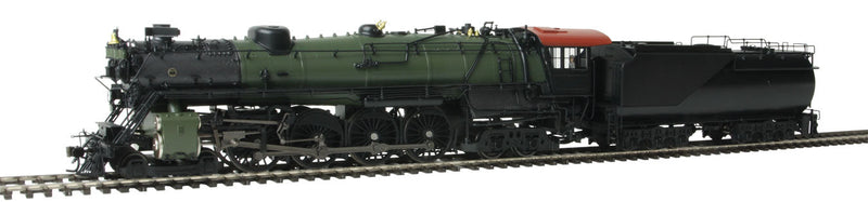 Class S-2 4-8-4 Open Cab w/Sound, DCC & Smoke - Brass Hybrid Paragon3(TM) -- Painted, Unlettered (Glacier Green, black, red)