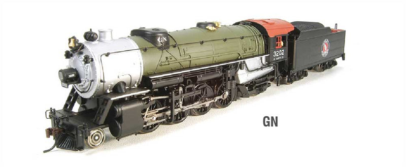 USRA Heavy 2-8-2 Mikado w/Sound & DCC - Paragon2(TM) -- Great Northern #3207 (black, green, silver, Boxcar Red)