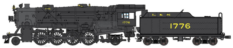 USRA Heavy 2-8-2 Mikado w/Sound & DCC - Paragon2(TM) -- Louisville & Nashville #1760 (black, graphite)