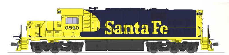 Alco RSD15 Low Nose w/Sound & DCC - Paragon2(TM) -- Santa Fe #9838 (Warbonnet, blue, yellow)