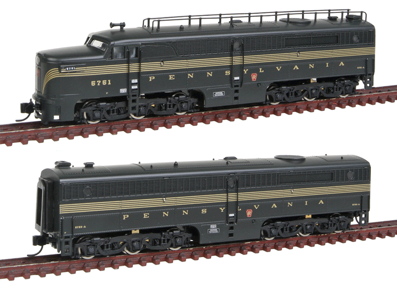 Alco PA1 Powered A-Unpowered B Set w/Sound & DCC - Paragon2 -- Pennsylvania Railroad #5751, 5750 (Brunswick Green, 5-Stripe)