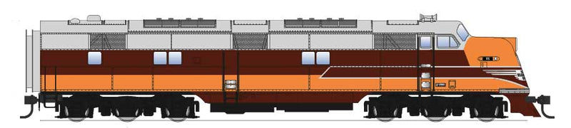 EMD E6A Dual Headlight w/Sound & DCC - Paragon2(TM) -- Milwaukee Road #15A (2nd Hiawatha Scheme, orange, maroon, gray)
