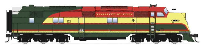 EMD E6A Dual Headlight w/Sound & DCC - Paragon2(TM) -- Kansas City Southern #5 (black, yellow, red)