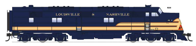 EMD E6A Dual Headlight w/Sound & DCC - Paragon2(TM) -- Louisville & Nashville #454A (As-Delivered, blue, cream, red)