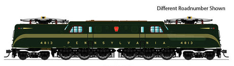GG1 Electric w/Sound & DCC - Paragon3 -- Pennsylvania Railroad #4840 (Brunswick Green, 5-Stripe,, brown Roof, Futura)