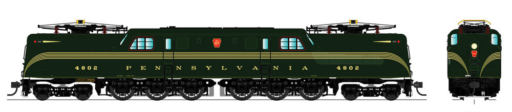GG1 Electric w/Sound & DCC - Paragon3 -- Pennsylvania Railroad #4825 (Brunswick Green, 5-Stripe, Roman Lettering)