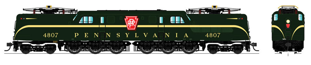 GG1 Electric w/Sound & DCC - Paragon3 -- Pennsylvania Railroad #4821 (Brunswick Green, Broad Stripe, Buff Roman)