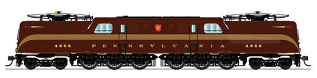 GG1 Electric w/Sound & DCC - Paragon3 -- Pennsylvania Railroad #4856 (Tuscan, 5-Stripe, Buff Roman Lettering)