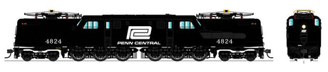 GG1 Electric w/Sound & DCC - Paragon3 -- Penn Central #4825 (black, white Logo)