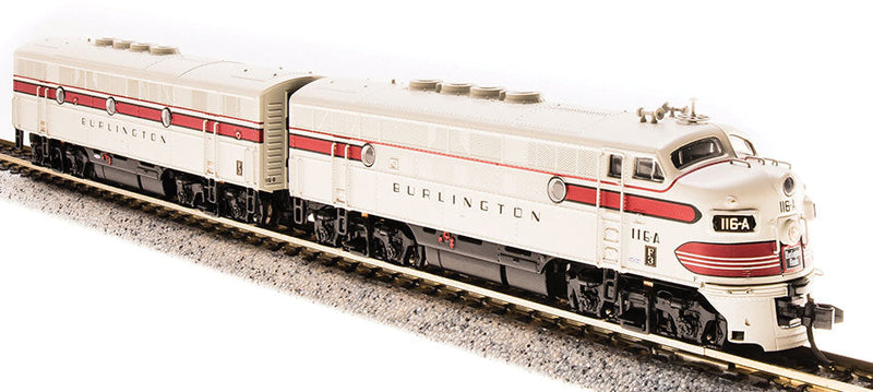 EMD F3 A-B Phase IIa Set w/Sound & DCC - Paragon3 -- Chicago, Burlington & Quincy #116-A, 116-B (Grayback Freight, gray, red, bla