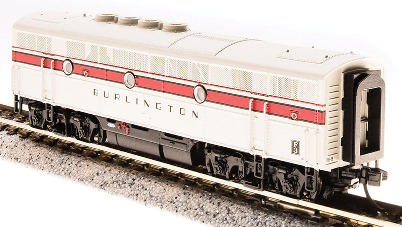 EMD F3B Phase IIa w/Sound & DCC - Paragon3 -- Chicago, Burlington & Quincy #116-C (Grayback Freight, gray, red, black)
