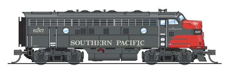 EMD F7A Phase I w/Sound & DCC - Paragon3 -- Southern Pacific #6168 (Bloody Nose, gray, red)