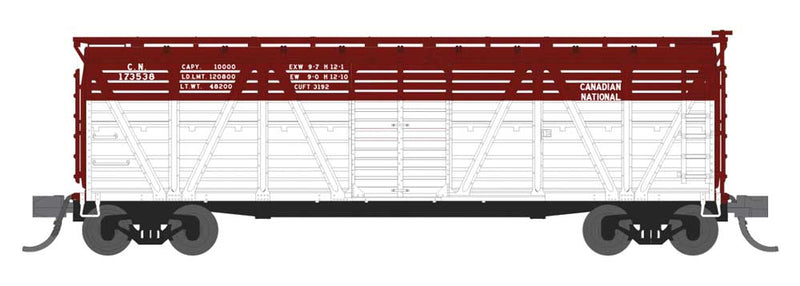 PRR K7 Stock Car with Sheep Sounds - Ready to Run -- Canadian National (Boxcar Red, white)
