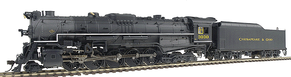 Paragon(TM) Series Steam T-1 2-10-4 Powered w/Sound & DCC - Painted -- Chesapeake & Ohio #3030