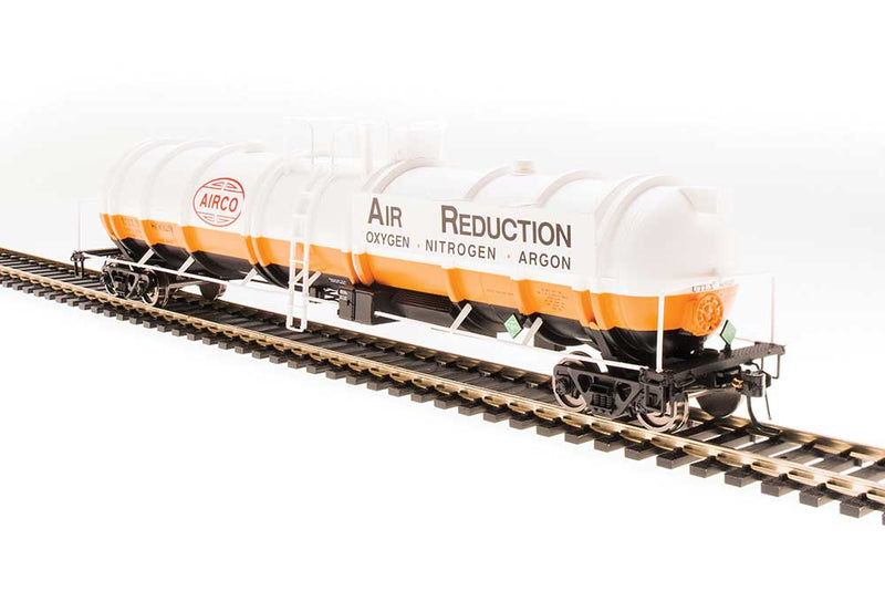 High-Capacity Cryogenic Tank Car - Ready to Run -- AirCo (orange, black, white, blue)
