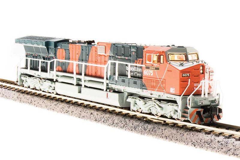 GE AC6000 with Sound and DCC - Paragon3 -- BHP Iron Ore 6073 Fortescue (Bubble Scheme, orange, gray)
