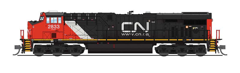 GE ES44AC - Sound and DCC - Paragon3 -- Canadian National #2833 (black, red, white; Website Noodle Logo)